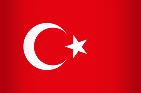 National Flag of the Republic of Turkey. Vector Elementのイラスト素材