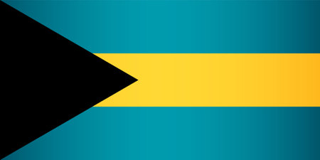 National Flag of the Commonwealth of the Bahamas. Vector Elementのイラスト素材