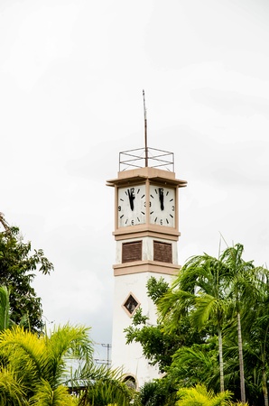 Clock tower on town squareの写真素材