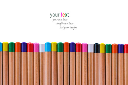 buttom multi color pencilの写真素材