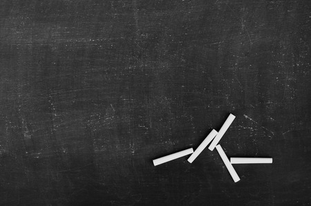 white chalk on blackboard background textureの写真素材