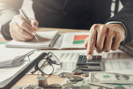 accountant working in office. business finance and accounting conceptの写真素材