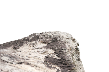 Rock cliff isolated on a white backgroundの写真素材