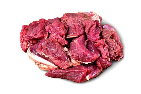 raw meat isolate on white backgroundの写真素材