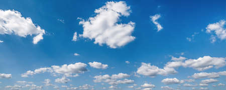 panorama blue sky with cloud and sunshine backgroundの写真素材