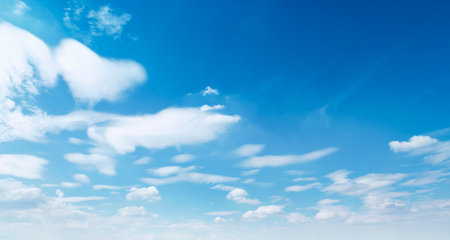 blue sky with white cloud backgroundの写真素材