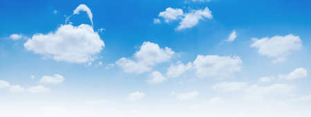 blue sky with white cloud backgroundの写真素材