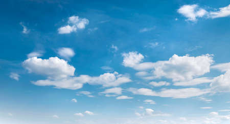 blue sky with white cloud backgroundの写真素材