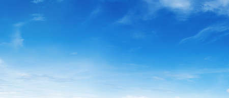 beautiful blue sky with white cloud in sunriseの写真素材