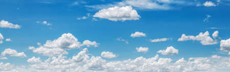 beautiful blue sky with white cloudの写真素材