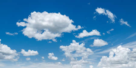 beautiful blue sky with white cloudの写真素材