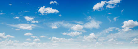 beautiful blue sky with white cloudの写真素材