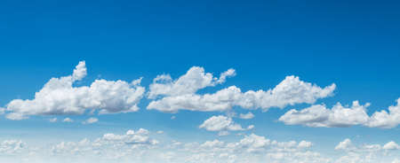beautiful blue sky with white cloud in sunrise