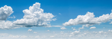 beautiful blue sky with white cloud
