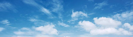 blue sky with white cloud landscape backgroundの写真素材