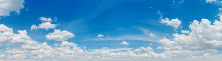 white cloud with blue sky backgroundの写真素材