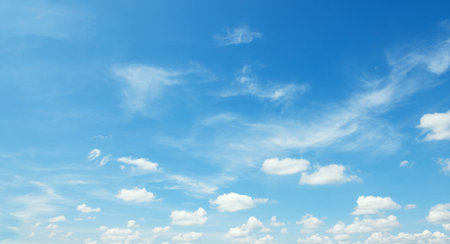 blue sky with white cloud backgroundの写真素材