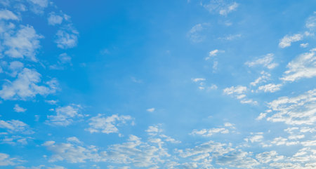 blue sky with white cloud backgroundの写真素材