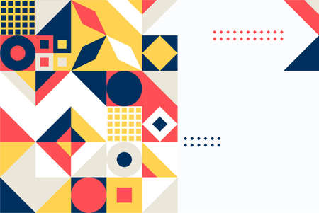 Abstract 1970's background design in simple retro style with stripes. Simple retro background with rounded striped design element in color. Vector illustration.のイラスト素材