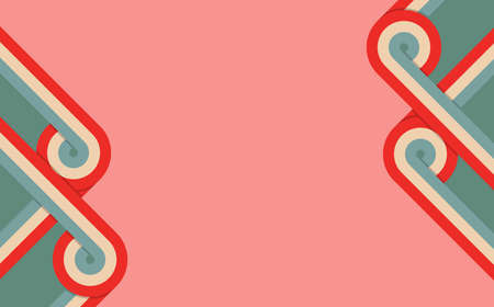 Abstract 1970's background design in simple retro style with stripes. Vector illustration.のイラスト素材