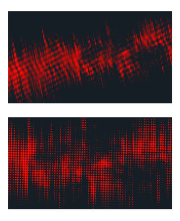 Dots halftone blue & red color pattern gradient grunge texture background. Dots pop art comics sport style vector illustration.のイラスト素材