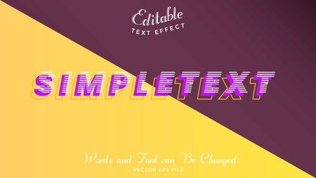 Retro editable text effect template, Slang Wordsのイラスト素材