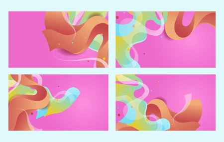 Colorful geometric background. Fluid shapes composition. Eps10 vector.のイラスト素材
