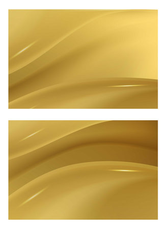 Abstract shiny color gold wave design elementのイラスト素材