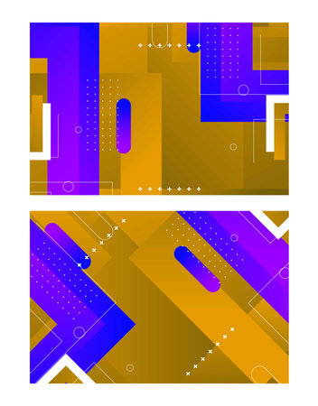 Geometric background bright colors and dynamic shape compositions. Vector illustrations.のイラスト素材