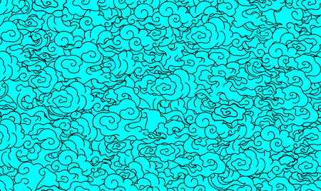 Batik painting of Java Indonesia fabric seamless pattern lines with white backgroundのイラスト素材