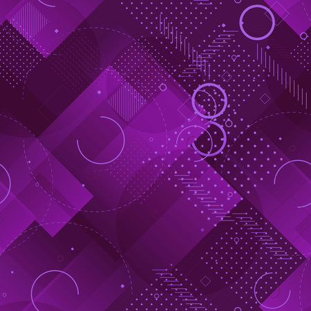 Seamless Pattern Abstract Purple Geometric Backgroundのイラスト素材