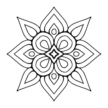 Vector mandala arabesque ornament illustration.のイラスト素材