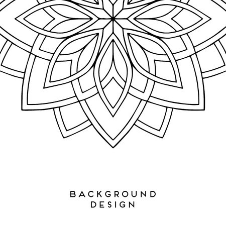 Vector mandala black backgroundのイラスト素材