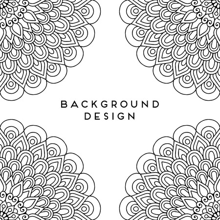 Vector mandala with white backgroundのイラスト素材