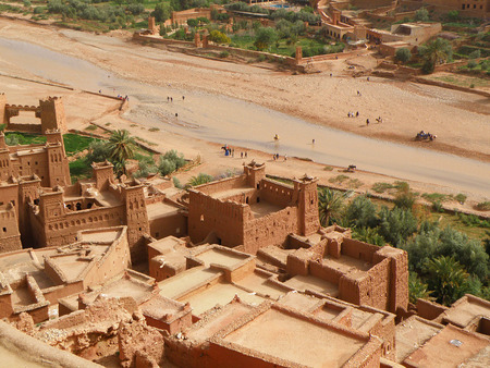 Ait-Ben-Haddou, the Ancient Fortified City in Moroccoの写真素材