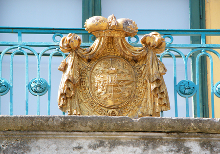 Gorgeous Decoration of the Balcony of Eszterhazy Palace, Eisenstadt, Austriaの写真素材