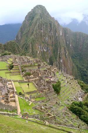 Machu Picchu, the famous Inca citadel in Cusco Region, Urubamba Province, Peru, Archaeological site, UNESCO World Heritageのeditorial素材