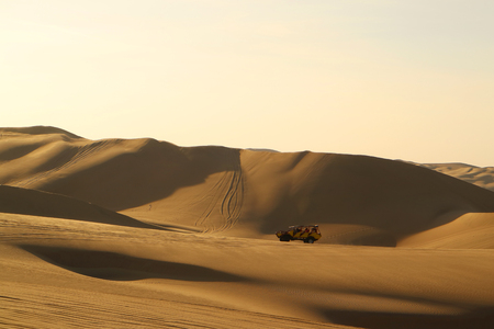 Dune buggy riding, popular activity on the beautiful sand dune of Huacachina, Ica, Peruのeditorial素材