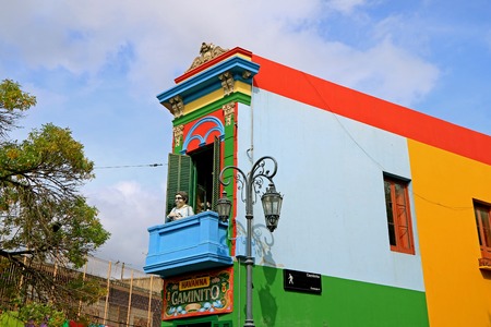 Colorful Building at Caminito, Traditional Alley in La Boca Neighborhood of Buenos Aires, Argentinaのeditorial素材