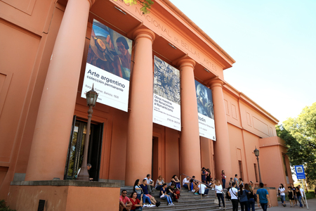 Buenos Aires, Argentina, Stunning Facade of the National Museum of Fine Arts or Museo Nacional de Bellas Artesのeditorial素材