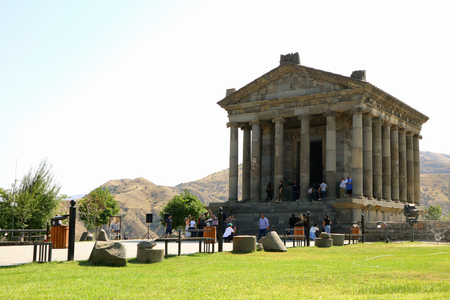 The Ancient Garni Pagan Temple, located on the Hilltop of Village of Garni, Kotayk Province, Armeniaのeditorial素材