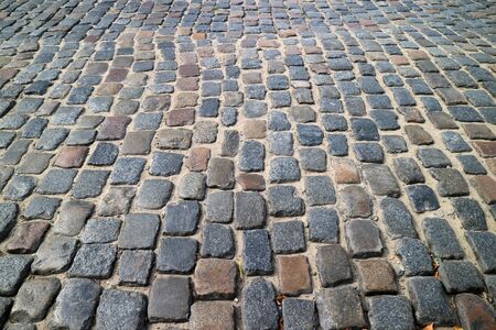 Cobblestone street in the historic area of Buenos Aires, Argentina