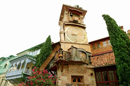 Amazing Leaning Clock Tower Located Next to the Gabriadze Theater, One of the Popular Tourist Site...