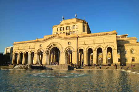 The History Museum of Armenia and the National Gallery Located on Republic Square of Yerevan, Armeniaのeditorial素材