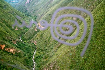 Breathtaking View of the Gorge in Northern Peru As Seen Through Telecabinas Kuelap Cable Car Window