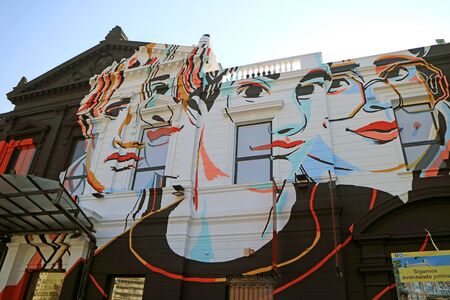 Facade of the Recoleta Cultural Centre or Centro Cultural Recoleta in March 2018, Buenos Aires,...