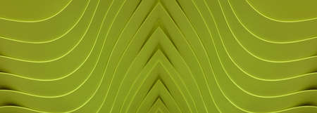 Abstract curving lines of the stack of olive green colored acrylic containers for abstract...