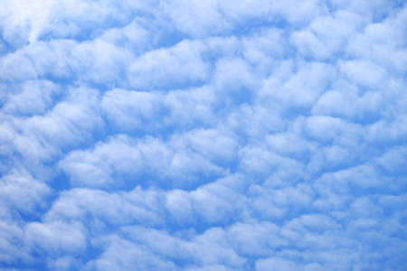 White Cirrocumulus Clouds on Light Blue Sky