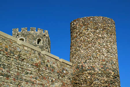 Towers of the Rabati Fortress in the City of Akhaltsikhe, Georgiaのeditorial素材