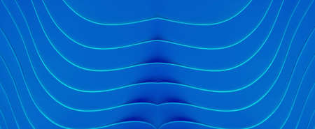 Azure blue abstract background artistic curving lines of the containers stackの写真素材